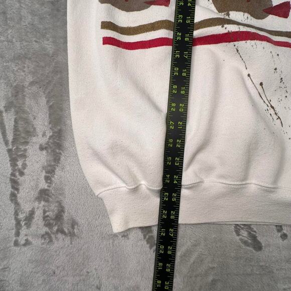 Vintage 80’s San Francisco 49er’s NFL White 3 Helmets AOP Crewneck Sweatshirt XL - Picture 4 of 6